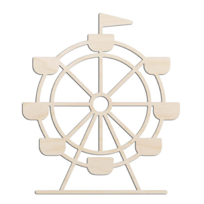 Ferris Wheel Laser Cut Out Unfinished Wood Shape Craft Supply