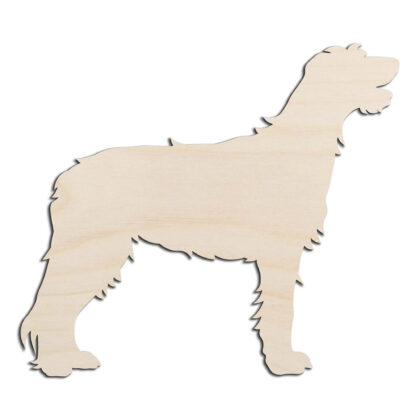 Irish Wolfhound Dog PuppyLaser Cut Out Unfinished Wood Shape Craft Supply