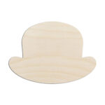 Bowler Hat Laser Cut Out Unfinished Wood Shape Craft Supply