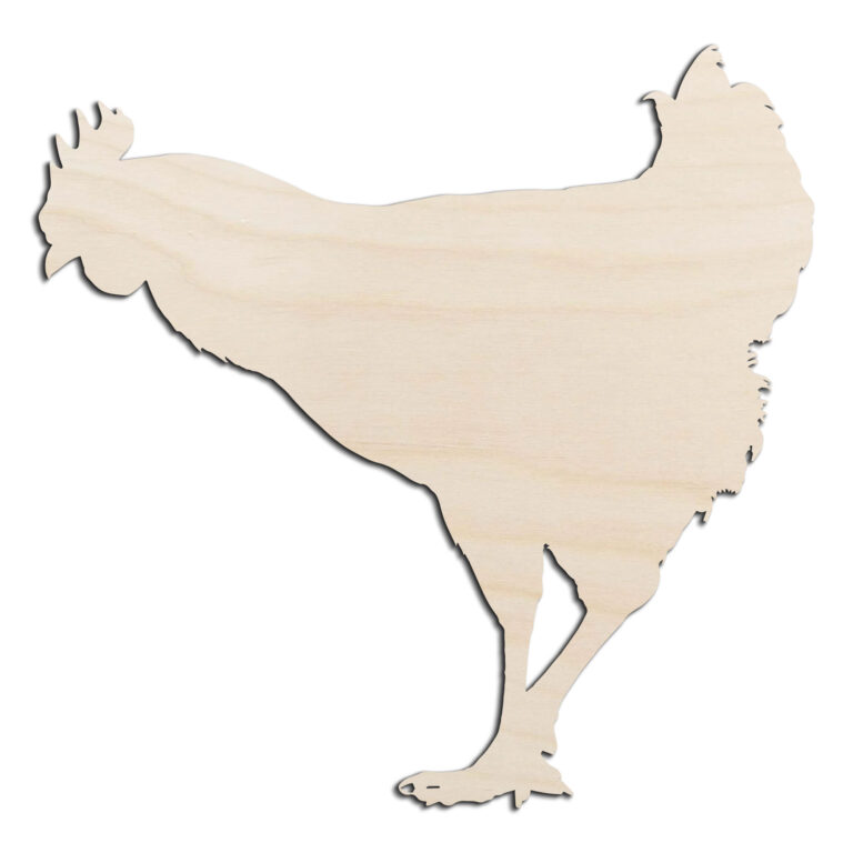 Chicken #2 Laser Cut Out Unfinished Wood Shape Craft Supply