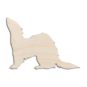 Ferret #3 Laser Cut Out Unfinished Wood Shape Craft Supply