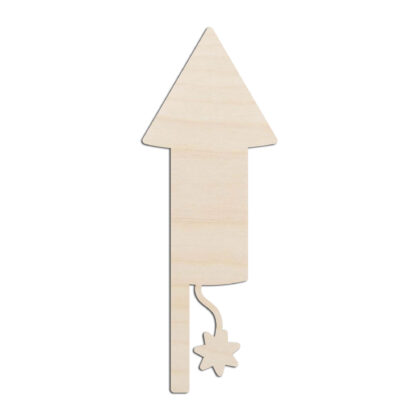 Fireworks Rocket Bottle Rocket July 4th Laser Cut Out Unfinished Wood Shape Craft Supply