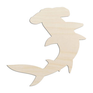 Hammerhead Shark Laser Cut Out Unfinished Wood Shape Craft Supply