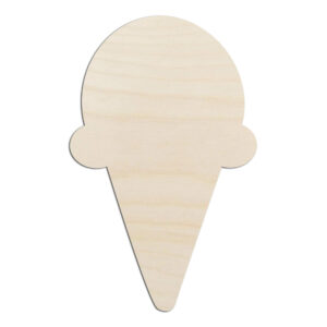 Ice Cream Cone #1 Laser Cut Out Unfinished Wood Shape Craft Supply