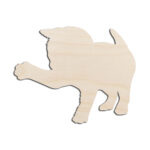 Kitten Cat Baby Playing Laser Cut Out Unfinished Wood Shape Craft Supply