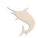 Marlin Fish #2 Laser Cut Out Unfinished Wood Shape Craft Supply