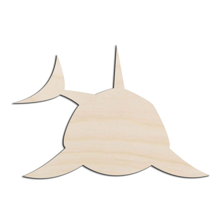 Shark #3 Laser Cut Out Unfinished Wood Shape Craft Supply