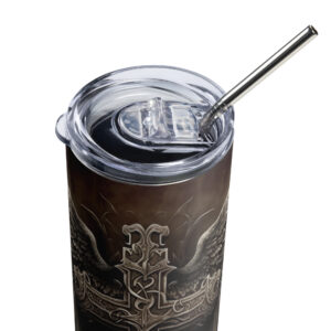 Angel Winged Cross Stainless Steel Tumbler - Image 4