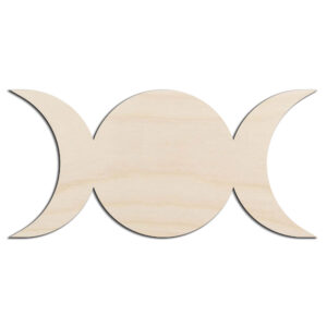 Triple Goddess 3 Moons Solid Witchcraft Pagan Wicca Laser Cut Out Unfinished Wood Shape Craft Supply