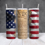 We The People Constitution American Flag Stainless Steel Tumbler