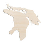 Lake Huron Great Lakes Laser Cut Out Unfinished Wood Shape Craft Supply