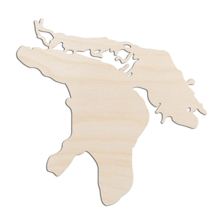 Lake Huron Great Lakes Laser Cut Out Unfinished Wood Shape Craft Supply