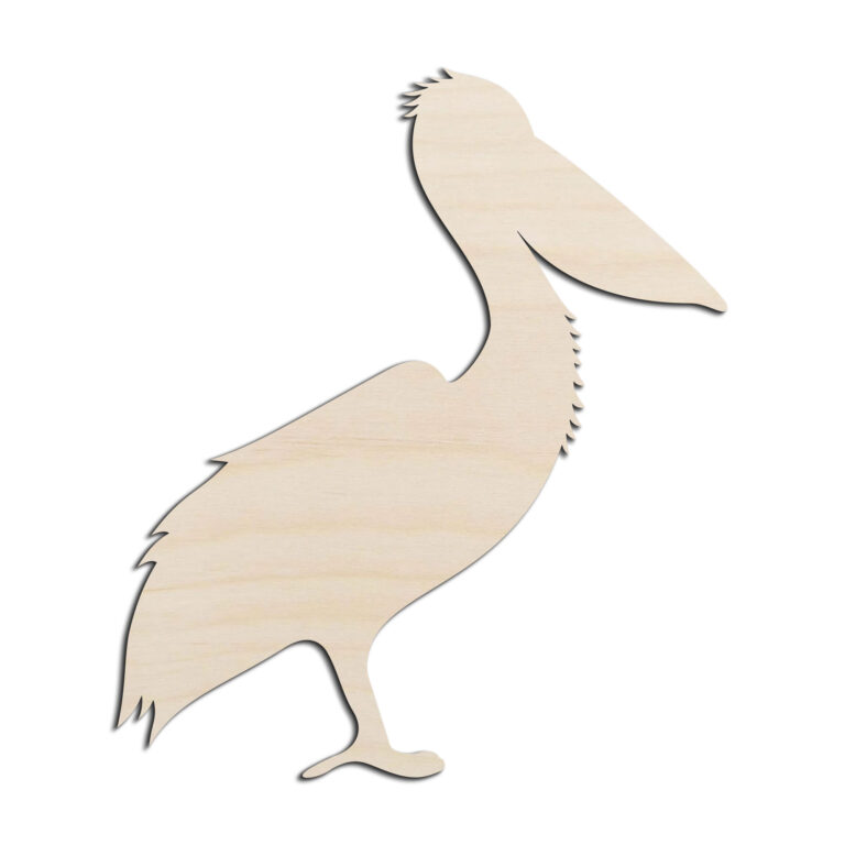 Pelican #3 Laser Cut Out Unfinished Wood Shape Craft Supply