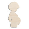 Pregnant Woman #2 Laser Cut Out Unfinished Wood Shape Craft Supply