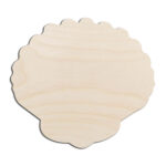 Sea Shell #2 Laser Cut Out Unfinished Wood Shape Craft Supply