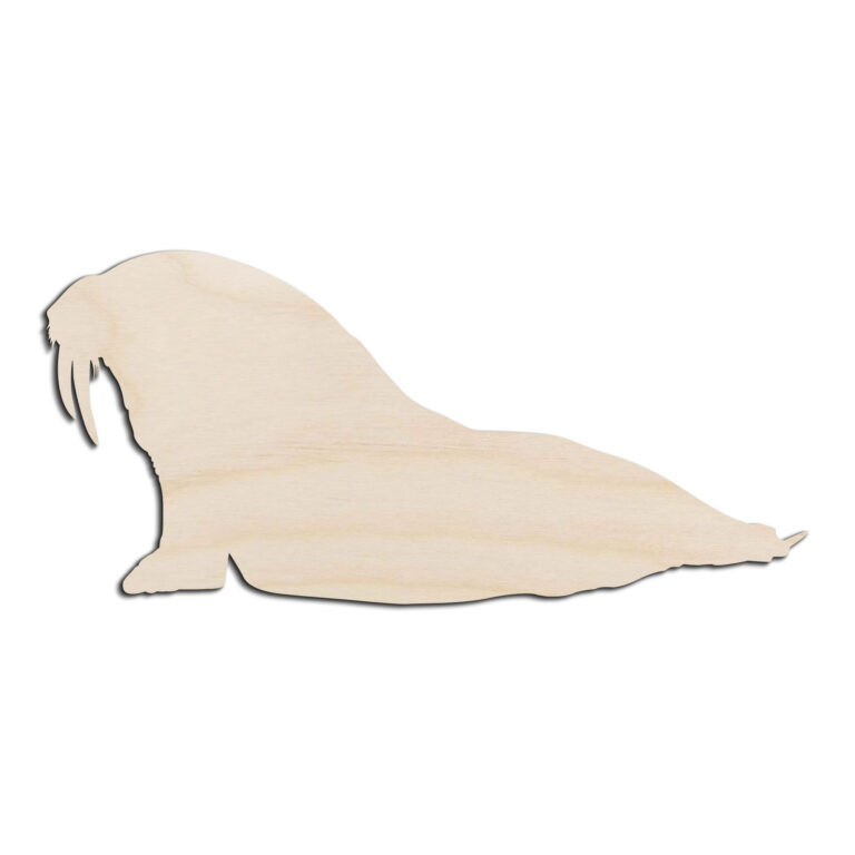 Walrus Laser Cut Out Unfinished Wood Shape Craft Supply