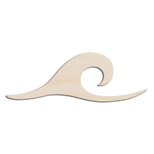 Wave Laser Cut Out Unfinished Wood Shape Craft Supply