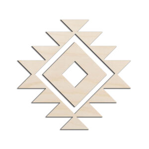 Aztec Diamond Laser Cut Out Unfinished Wood Shape Craft Supply