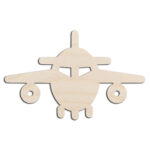 Airplane #4 Laser Cut Out Unfinished Wood Shape Craft Supply