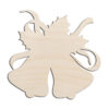 Christmas Bells Laser Cut Out Unfinished Wood Shape Craft Supply