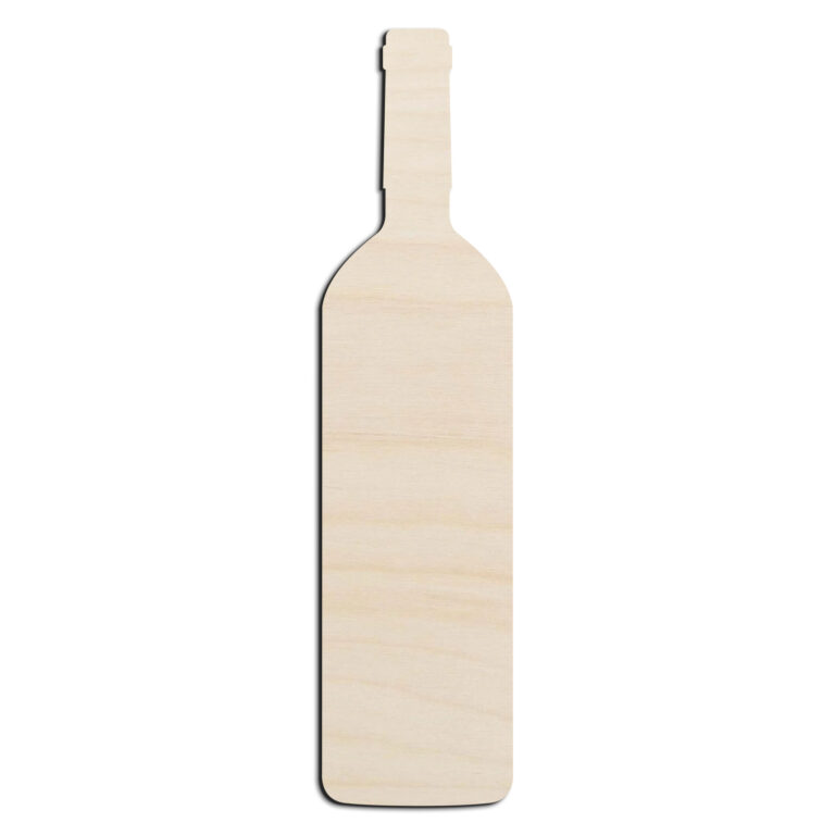 Wine Bottle #2 Laser Cut Out Unfinished Wood Shape Craft Supply