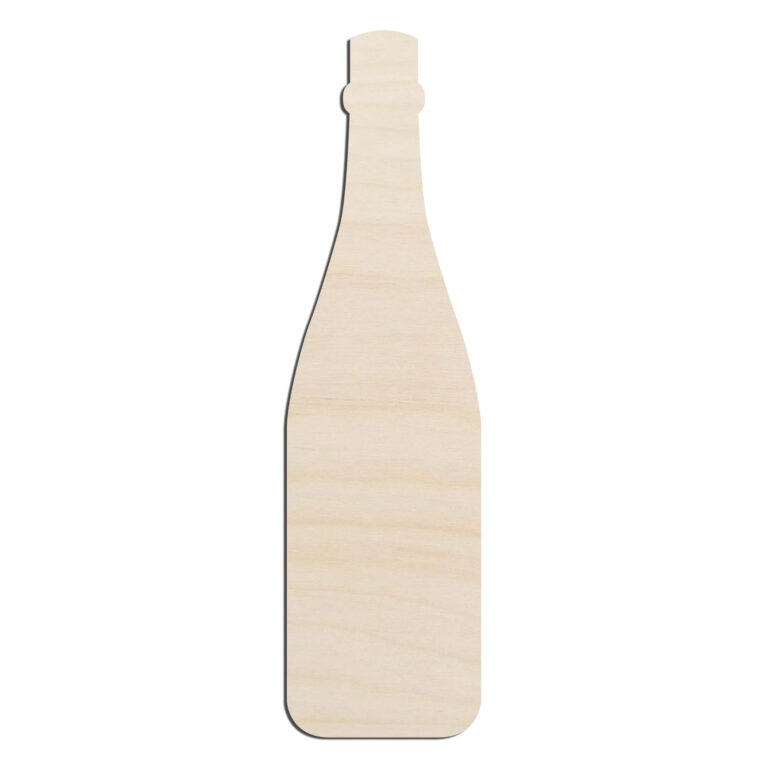 Wine Bottle #3 Laser Cut Out Unfinished Wood Shape Craft Supply