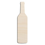 Wine Bottle #4 Laser Cut Out Unfinished Wood Shape Craft Supply