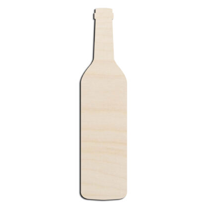 Wine Bottle #4 Laser Cut Out Unfinished Wood Shape Craft Supply