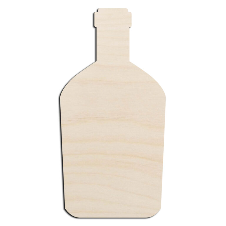 Wine Bottle #7 Laser Cut Out Unfinished Wood Shape Craft Supply