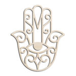 Hamsa Hand #2 Laser Cut Out Unfinished Wood Shape Craft Supply