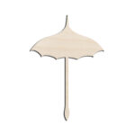 Umbrella Laser Cut Out Unfinished Wood Shape Craft Supply