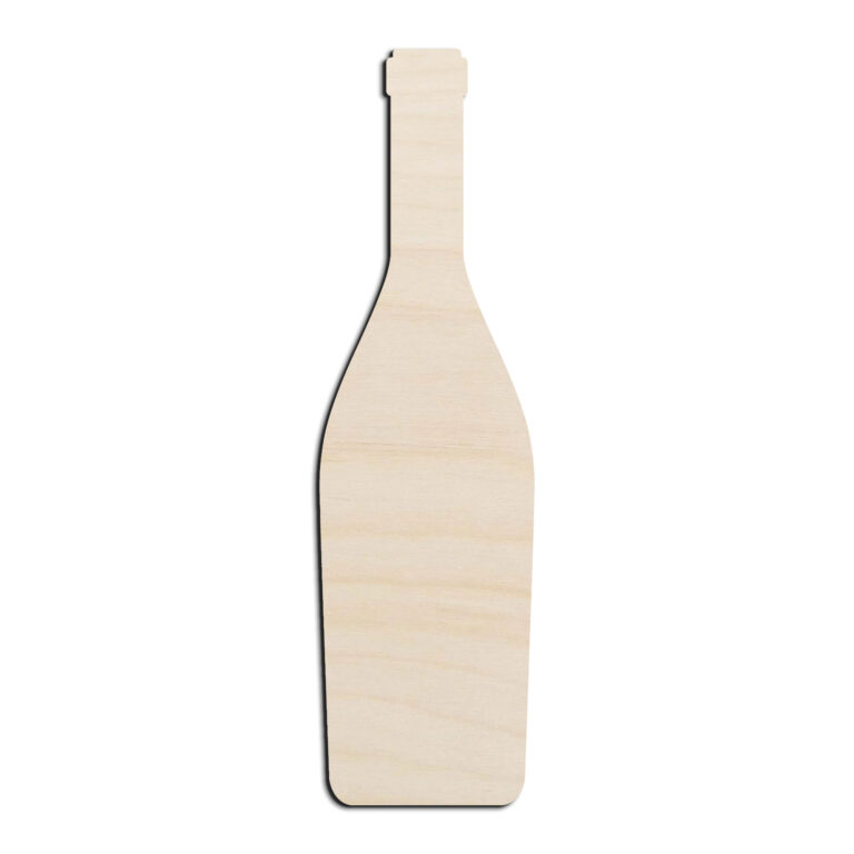 Wine Bottle #1 Laser Cut Out Unfinished Wood Shape Craft Supply