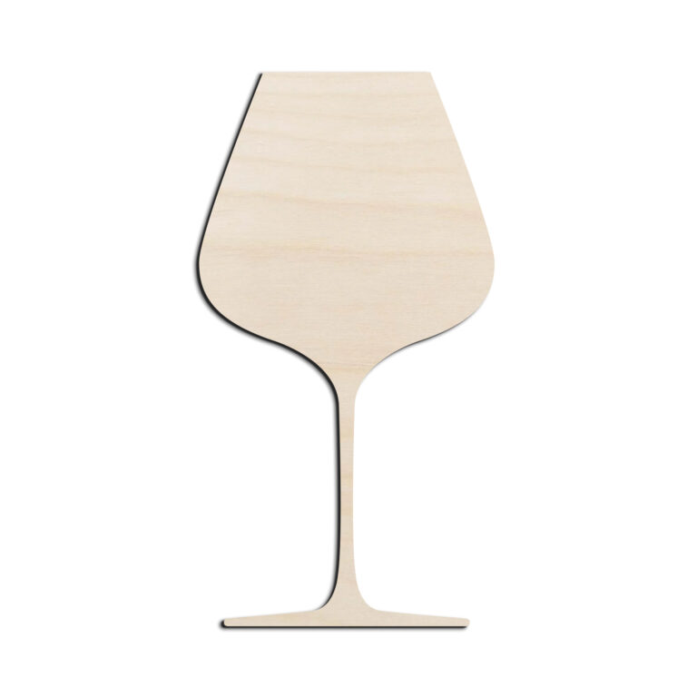 Wine Glass #2 Laser Cut Out Unfinished Wood Shape Craft Supply