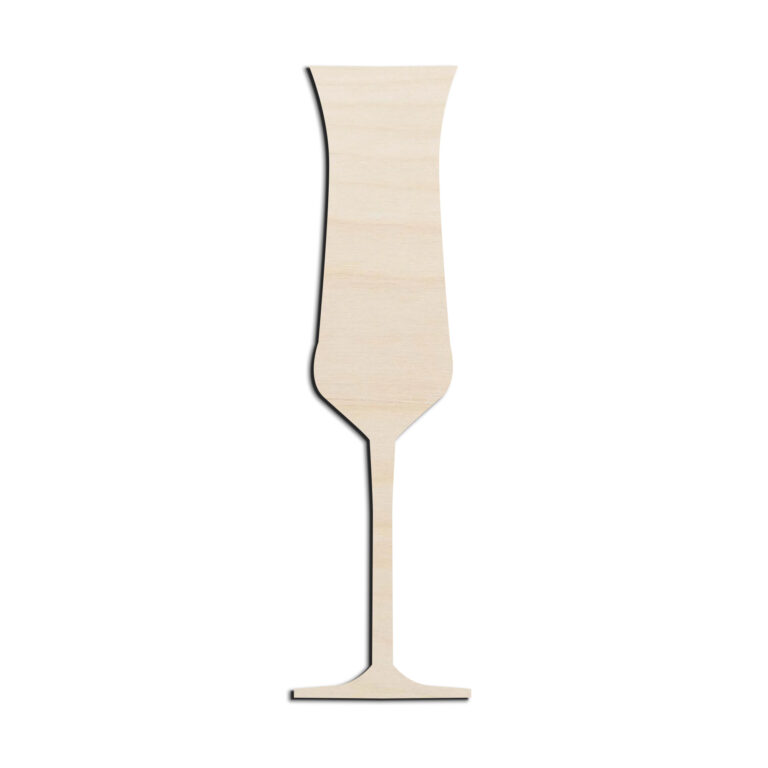 Wine Glass #4 Laser Cut Out Unfinished Wood Shape Craft Supply