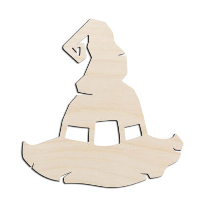 Witches Hat Laser Cut Out Unfinished Wood Shape Craft Supply