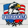Patriotic US Bald Eagle Flag Welcome Door Sign Laser Cut Kit