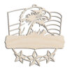 Patriotic US Bald Eagle Flag Welcome Door Sign Laser Cut Kit