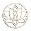 Lotus In Circle #1 Laser Cut Out Unfinished Wood Shape Craft Supply