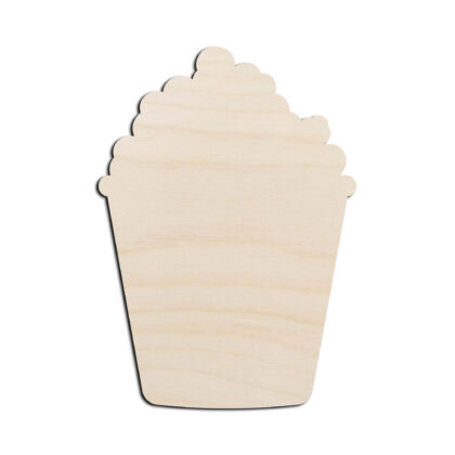 Popcorn Bucket Laser Cut Out Unfinished Wood Shape Craft Supply