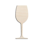 Wine Glass #5 Laser Cut Out Unfinished Wood Shape Craft Supply