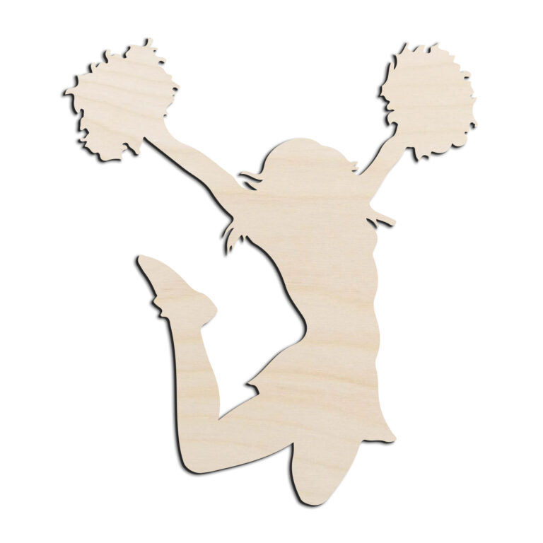 Cheerleader #3 Laser Cut Out Unfinished Wood Shape Craft Supply