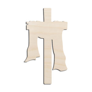 Easter Cross Laser Cut Out Unfinished Wood Shape Craft Supply