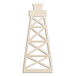 Oil Rig Laser Cut Out Unfinished Wood Shape Craft Supply