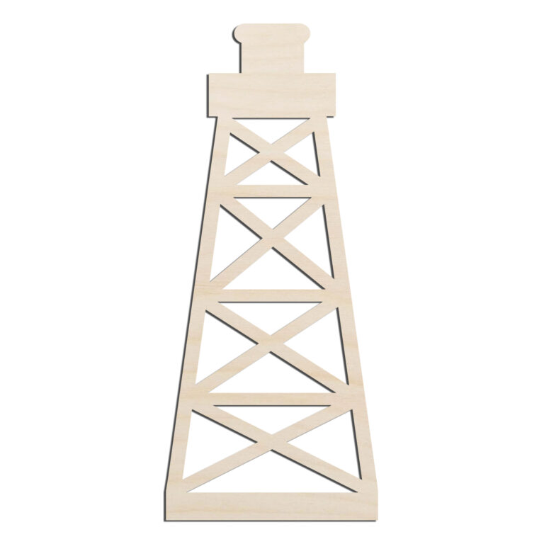 Oil Rig Laser Cut Out Unfinished Wood Shape Craft Supply