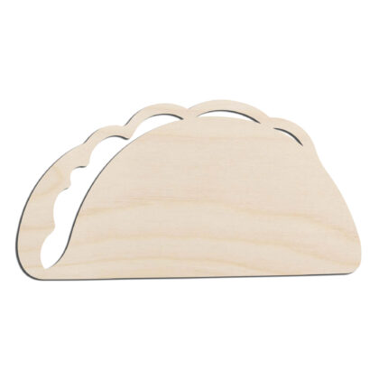 Taco Laser Cut Out Unfinished Wood Shape Craft Supply
