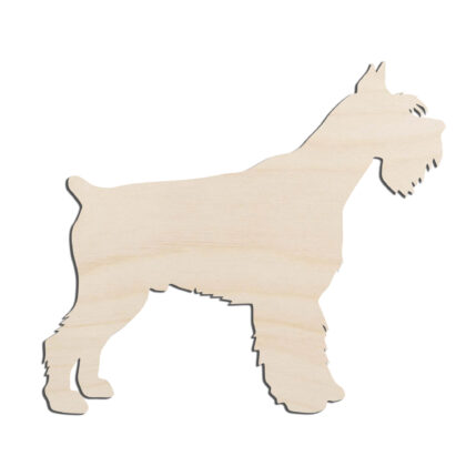 Schnauzer Dog Puppy Laser Cut Out Unfinished Wood Shape Craft Supply