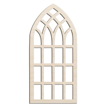 Cathedral Arched Window Laser Cut Out Unfinished Wood Shape Craft Supply