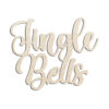Jingle Bells Text Words Laser Cut Out Unfinished Wood Shape Craft Supply