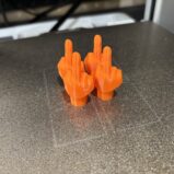 Middle Finger Tire Valve Stem Caps 3D Printed