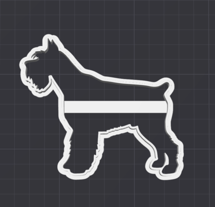Miniature Schnauzer Dog Shaped Cookie Cutter